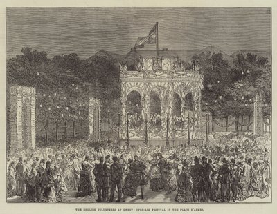 Los voluntarios ingleses en Gante, Festival al aire libre en la Plaza de Armas de Sir John Charles Robinson